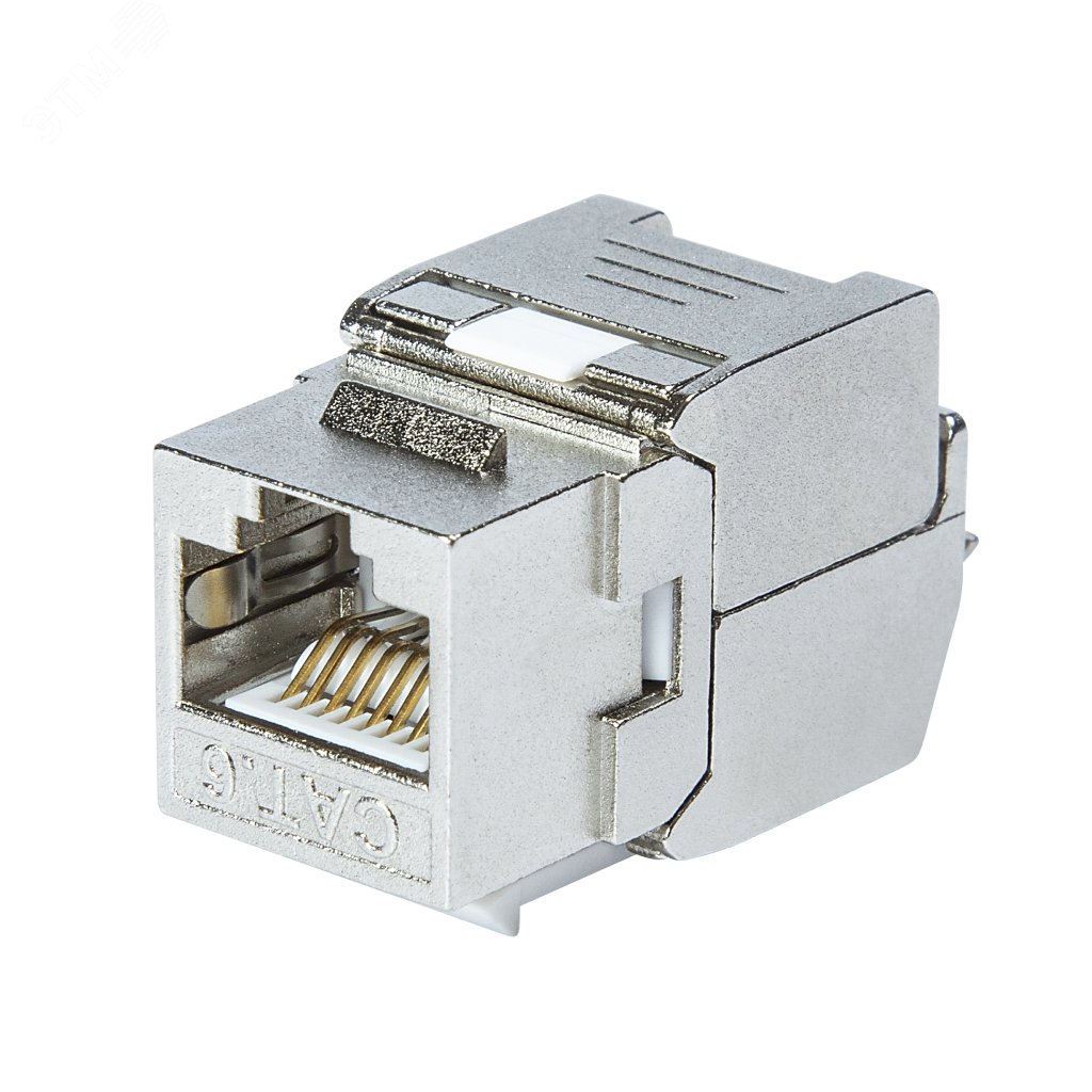 Изображение товара Модуль розеточный СегментЛАН Cat6 FTP Keystone безинструментальный монтаж 180 градусов