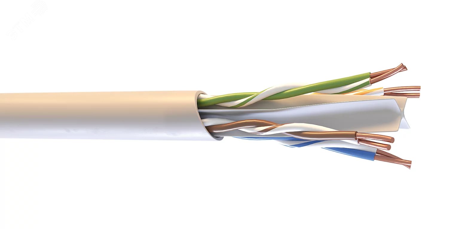 Изображение товара Витая пара СегментЛАН Cat6 U/UTP PVCLSнг(А)-LS 4х2х0.57м для сетей Ethernet