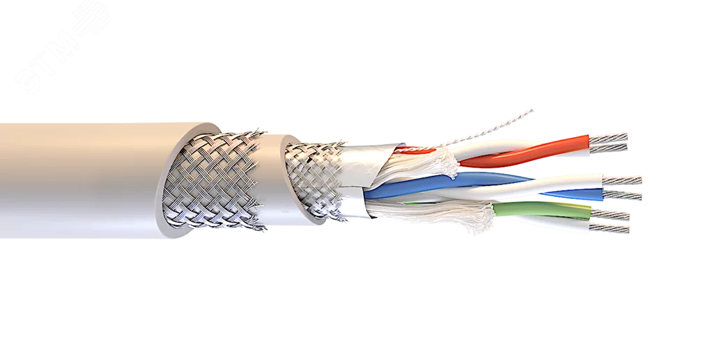 Изображение товара Кабель SegmenKI-485-ПсЭВКВнг(A)-LS 1х2х0.78 — экранированный RS-485, броня, ПВХ