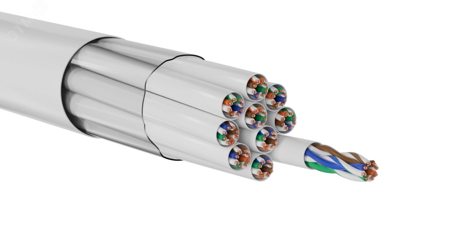 КабельнаясборкаСегментЛАНU/UTPCat5ePVCLSнг(А)-LS10х(4х2х0.52)