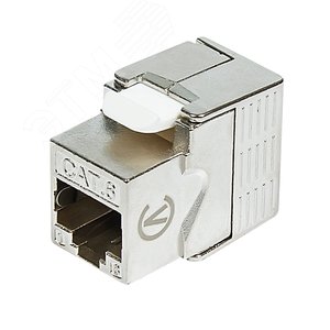 Модуль розеточный СегментЛАН Cat6 FTP, Keystone, безинструментальный монтаж, 180 градусов, короткий
