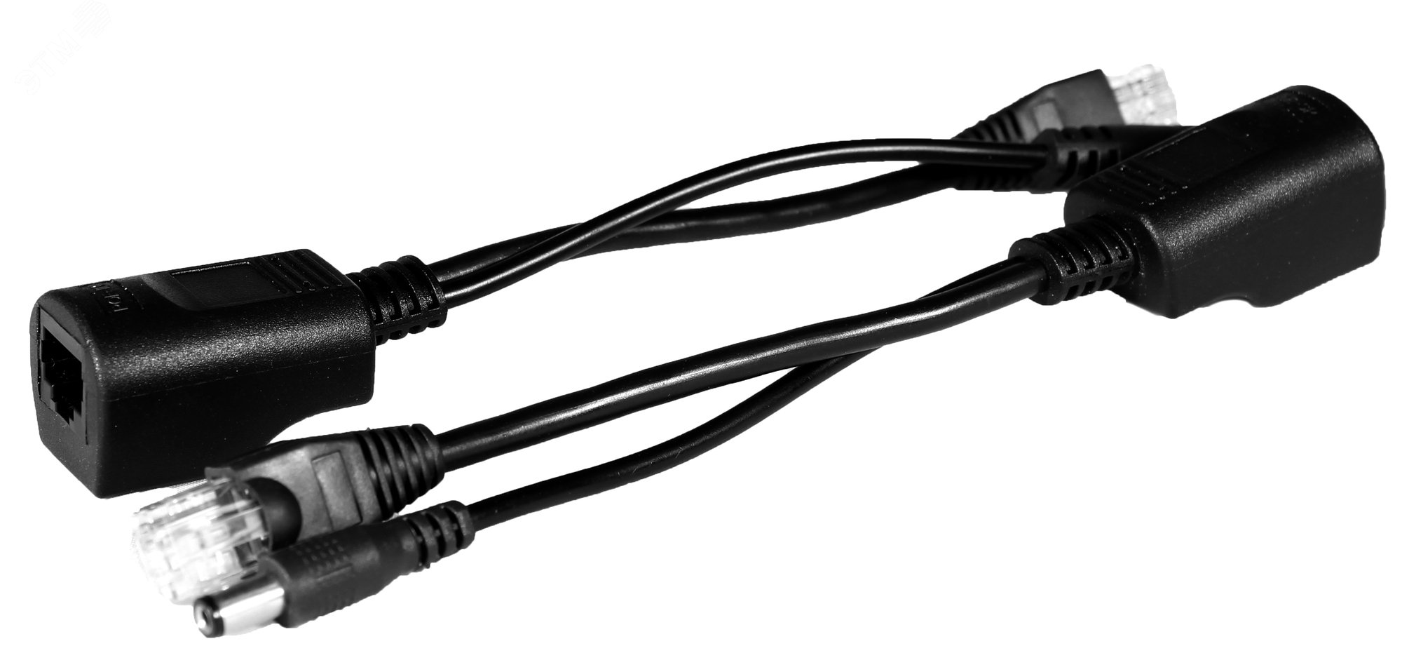 Изображение товара Комплект пассивный (инжектор + сплиттер) для передачи PoE по кабелю Cat 5e. (шт)