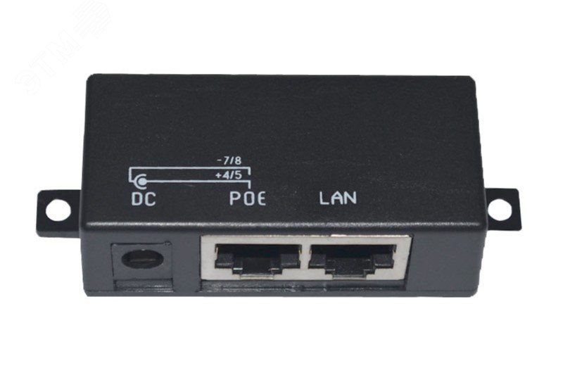 Изображение товара Инжектор PoE 1хRJ45 10/100 Мб/с, 802.3af/at, до 30 Вт, DC 57В (шт) Изображение товара Инжектор PoE 1хRJ45 10/100 Мб/с, 802.3af/at, до 30 Вт, DC 57В (шт)