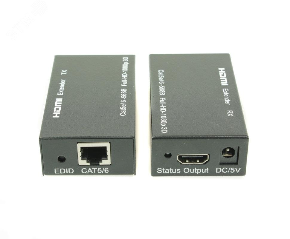 Изображение товара Комплект (передатчик+приёмник) 1хHDMI, 1хRJ45, 1080р, 60 Гц, до 50 м (шт)