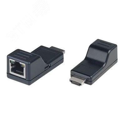 Изображение товара Комплект (передатчик+приёмник) 2хRJ45, 2хHDMI-A, 2хMicro USB, 1080p, до 45 м (шт)