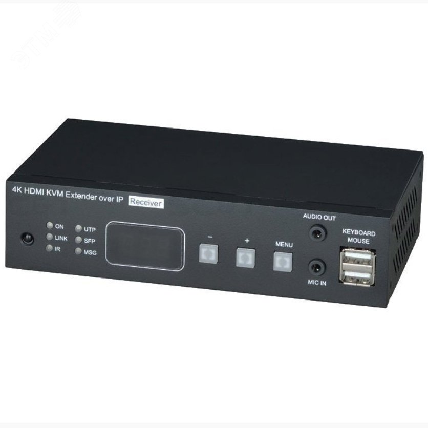 Приемник KVM - HDMI, USB, аудио, RS232 и ИК сигналов по Ethernet до 150м (CAT5e/CAT6) HKM02BR-4K SC&T