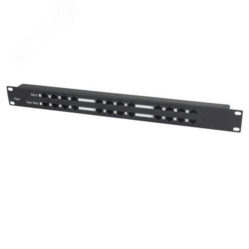 Изображение товара Инжектор PoE 12хRJ45 10/100 Мб/с, 802.3af/at, до 30 Вт, DC 57В (шт)