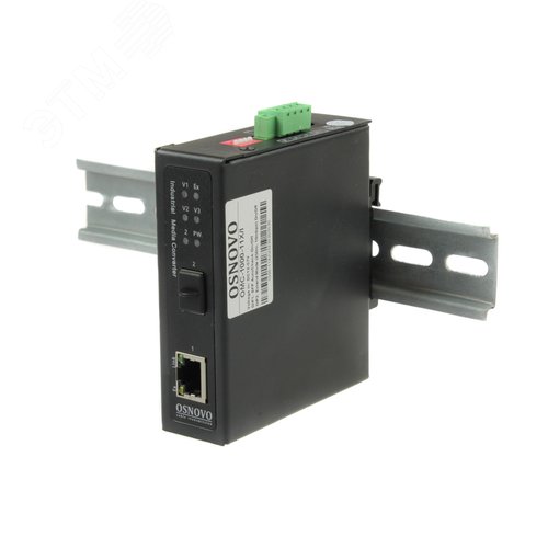 Изображение товара Медиаконвертер промышленный 1хRJ45 (PoE до 30 Вт), 1хSFP, 1 Гб/с, IP30, до 250 м (шт)