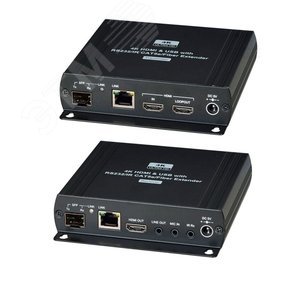 Удлинитель HDMI KVM (комплект приёмник + передатчик) по Ethernet до 140м (CAT5e)