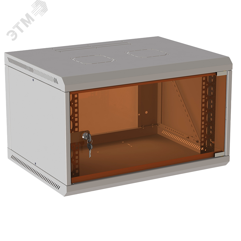 Изображение товара Шкаф настенный 19' 12U 600х600мм стеклянная дверь (без задн. стенки) RAL 7035 (шт)