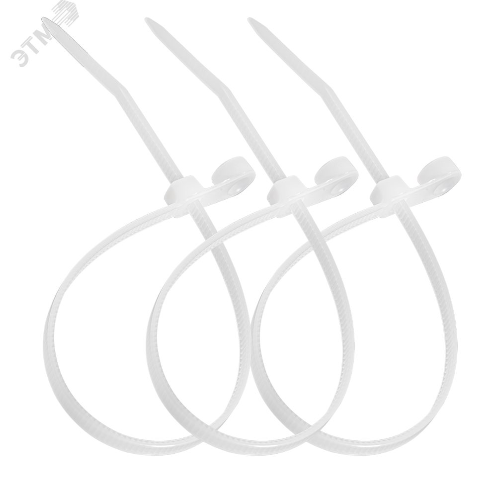 Изображение товара Стяжка нейлоновая под винт 3,6х150мм белая уп. 100шт