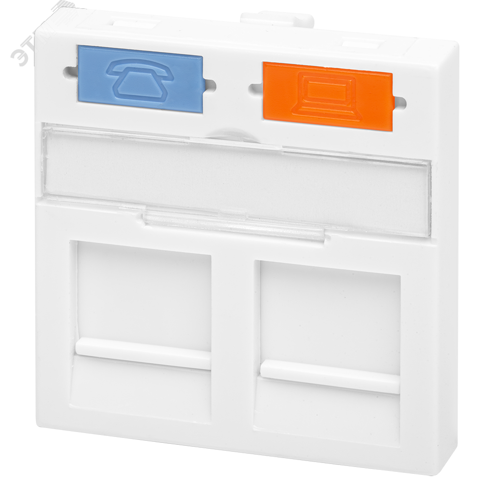 Изображение товара Вставка 45x45 для 2-х Keystone Jack со шторками