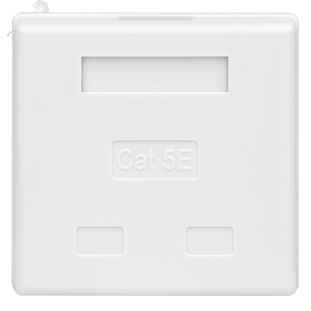 Изображение товара Компьютерная розетка 8P8C RJ-45 UTP Cat.5e 2 порта для внутреннего монтажа