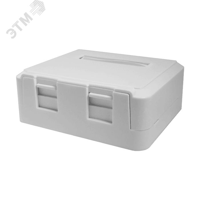 Изображение товара Корпус розетки для двух вставок типа Keystone Jack, белая (шт)