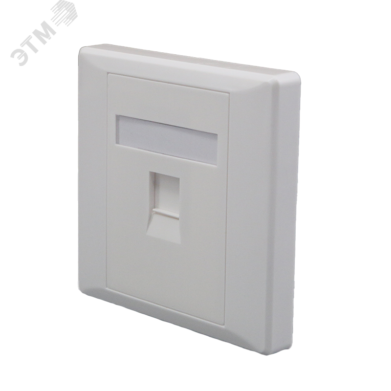Изображение товара Лицевая панель 1 порт 80x80 Keystone шторка SUPRLAN