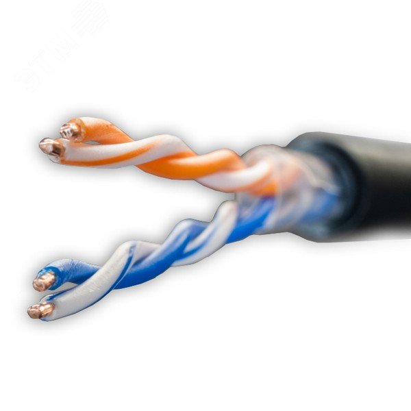 Витая пара Median UTP Cat.5e 2x2xAWG24 Cu PE Outdoor 500м артикул 01 ...