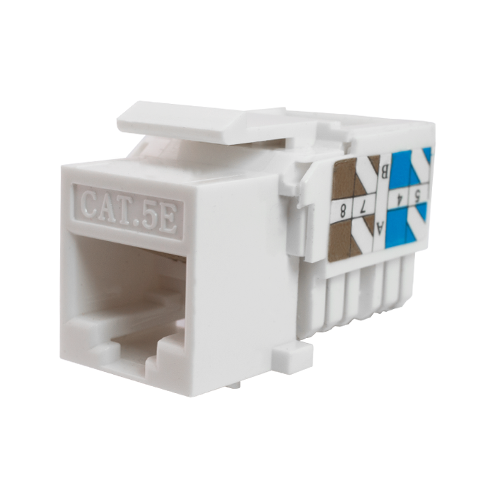 Keystone Jack 8P8C (RJ-45), UTP, Cat.5e. инструментальная заделка, белый