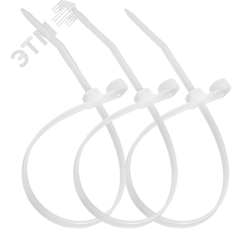 Изображение товара Стяжка нейлоновая под винт 3,6х150мм белая (100шт/уп) (упак)