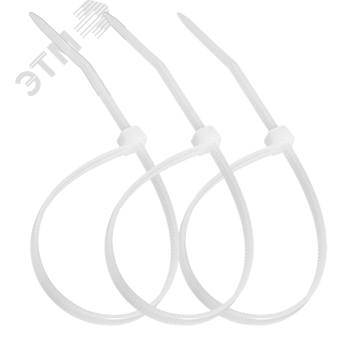 Изображение товара Стяжка нейлоновая 3,6х150мм белая уп. 100шт (упак)