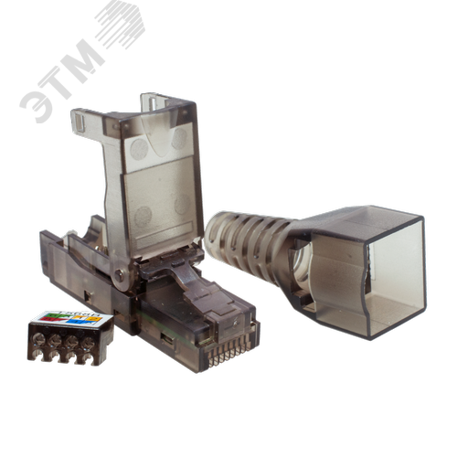 Изображение товара Коннектор 8P8C UTP Cat6A (RJ-45) безынструментальный (DIY упак.) (шт)