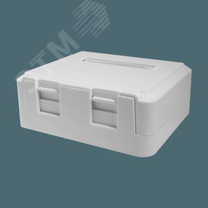 Изображение товара Корпус розетки для двух вставок типа Keystone Jack, белая (шт)