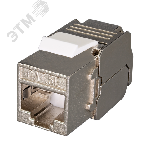 Изображение товара Модуль Keystone Jack 8P8C (RJ-45) FTP Cat.5e заделка без инструм.180 град. (шт)