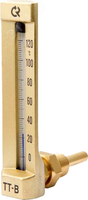 Термометр жидкостный стеклянный виброустойчивый прямой ТТ-В-150/100 П11 1/2' 0-160С 00000002829 РОСМА - превью 2