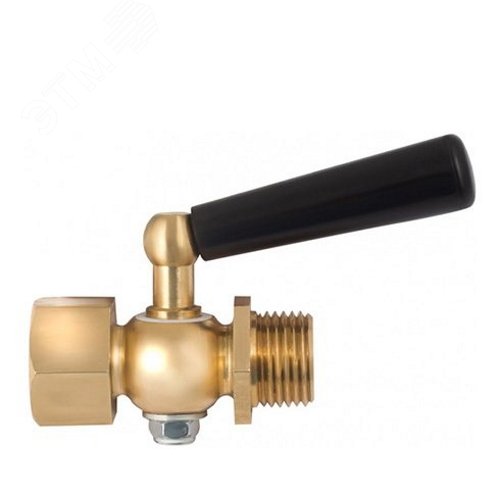 Трехходовой кран 1/4' ВН с фторопластовой прокладкой и натяжной гайкой