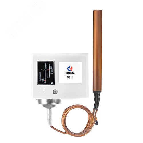 Изображение товара Реле температуры РТ-1-(70-120C)-2 Диапазон +70..+120С. Дифференциал 5..15С. Длина капилляра 2м. (шт)