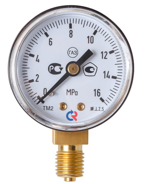 Манометр ТМ-220Т.00(0-1,6MPa)G1/4.2,5             виброустойчивый (готовый к гидрозаполнению) 50мм, Тип - ТМ-220Т, осевой 0-1,6MPa Резьба G1/4.Класс  точности 2,5