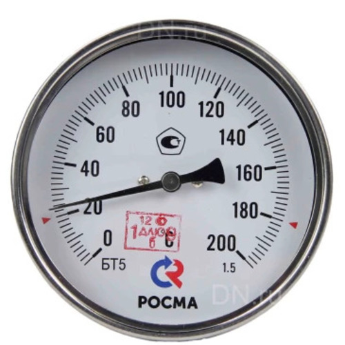 Термометр биметаллический осевой БТ-51.211 0-160С M20x1,5.200.1,5
