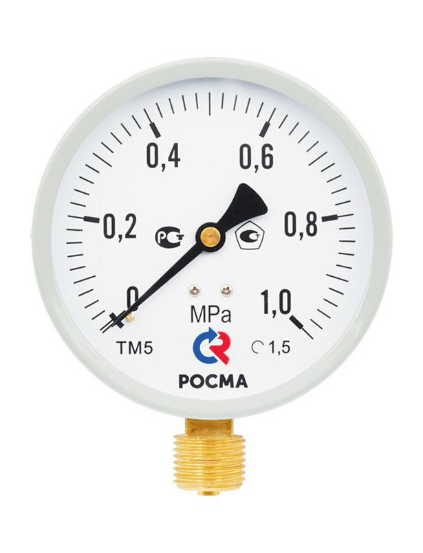 Манометр общетехнический радиальный ТМ-510Р.00 0..1кгс/см2 M20x1.5 кл.т 1.5