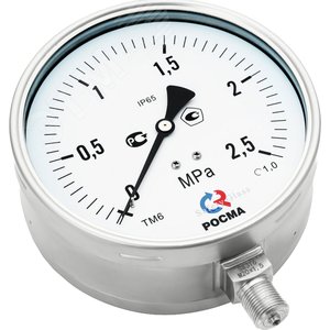 мановакуумметр общетехнический радиальный тмв-610р -0,1-0,5mpa m20x1,5 кл.т 0,4 - фото 3