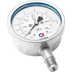 Манометр коррозионностойкий виброустойчивый радиальный ТМ-521Р.00 0...4MPa -30-+70гр. G1/2 кл.т.1.0 готовый к гидрозаполнению двойная шкала Аммиак - фото 3