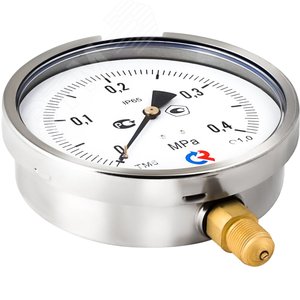 манометр коррозионностойкий виброустойчивый радиальное тм-621р.00 0-0,4 m20x1,5 150 мм кл.т.1.0, готовый к гидрозаполнению - фото 2