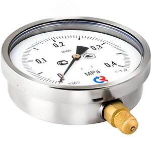 Манометр коррозионностойкий виброустойчивый радиальное ТМ-621Р 0-0,6MPa M20x1,5 150мм кл. т. 1,0, готовый к гидрозаполнению - фото 3