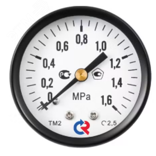 Изображение товара Манометр общетехнический осевой ТМ-210Т.00 0...0,4Ра 1/4' 50мм кл.2.5 (шт)