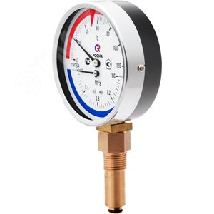 Термоманометр радиальный ТМТБ-41Р.1, 0...150С, 0...1,6 МРа 1/2' кл.2.5 - фото 2