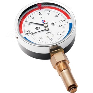 Термоманометр радиальный ТМТБ-41Р.2, 0...150С, 0...1 МРа 1/2' кл.2.5 - фото 3