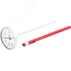 Термометр биметаллический коррозионностойкий осевой - игла 150х4мм, БТ-23.220 0-200С кл.2.5 для измерения температуры густых, сыпучих и вязких сред - фото 2