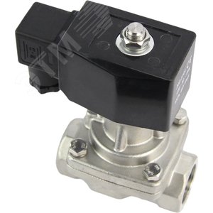 Клапан электромагнитный соленоидный 1/2' СК-12-15 нормально закрытый двухходовой 24В нержавеющая сталь - фото 2