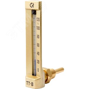 Термометр жидкостный стеклянный виброустойчивый прямой ТТ-B-200/100 П11 1/2' 0-160С 00000002845 РОСМА - 2