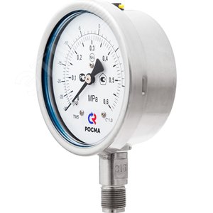 Мановакуумметр коррозионностойкий виброустойчивый радиальный ТМВ-521Р -0,1-1,5MPa. / (-70-+40C) 100мм G1/2 кл. т. 1.0. Аммиак, двойная шкала готовый к гидрозаполнению - фото 2