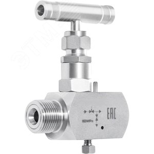 Клапан игольчатый М20х1.5 - М20х1.5 внутр.-внутр. материал - нержавеющая сталь, макс. рабочее давление - 60 МПа, макс. рабочая температура - 240 С - фото 2