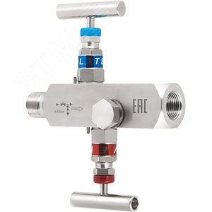Клапан игольчатый двухвентильный SS-2R FM20х1.5-MM20х1.5 (внутр.-наруж.) нерж. сталь макс.рабочее давление 40 МПа - фото 3