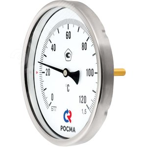 Термометр биметаллический осевой с гильзой БТ-71.211 0-350С G1/2 300 кл.т.1.5 - фото 2
