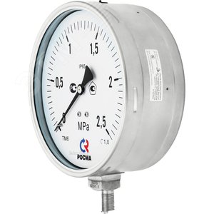 Мановакуумметр коррозионностойкий виброустойчивый радиальный ТМВ-621Р.00 -0,1...1,5 МРа 1/2' кл.1,0, готовый к гидрозаполнению - фото 2