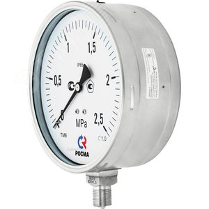 Мановакуумметр коррозионностойкий виброустойчивый радиальный ТМВ-621Р.00 -0,1...1,5 МРа 1/2' кл.1,0, готовый к гидрозаполнению - фото 2