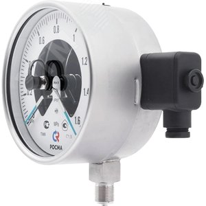 Манометр с электроконтактной приставкой исп. V радиальный ТМ-521Р.05 0...0.6 МРа М20х1.5 кл.1.5 готовый к гидрозаполнению - фото 2