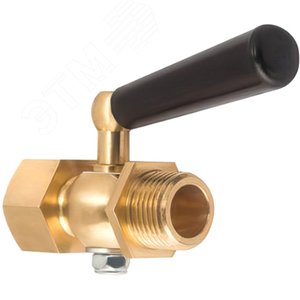 Кран трехходовой для манометра 1/2' х М20х1.5 ВН с фторопластовой прокладкой и натяжной гайкой - фото 2